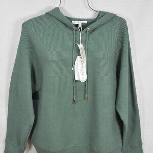 Work Shop Republic Women's Hoodie 1X Spring Sage Green Knit Pullover Top